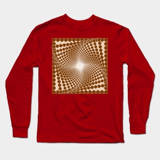 Opart pattern- brown Long Sleeve T-Shirt